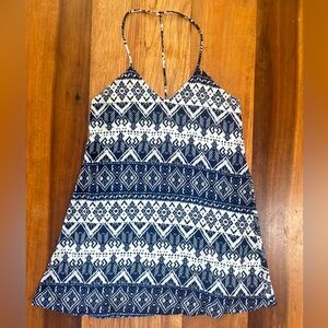 Lulus Women’s Blue & White T-Back Mini Dress | Size Small